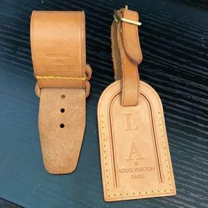 Authentic Louis Vuitton Luggage Tag & Poignant